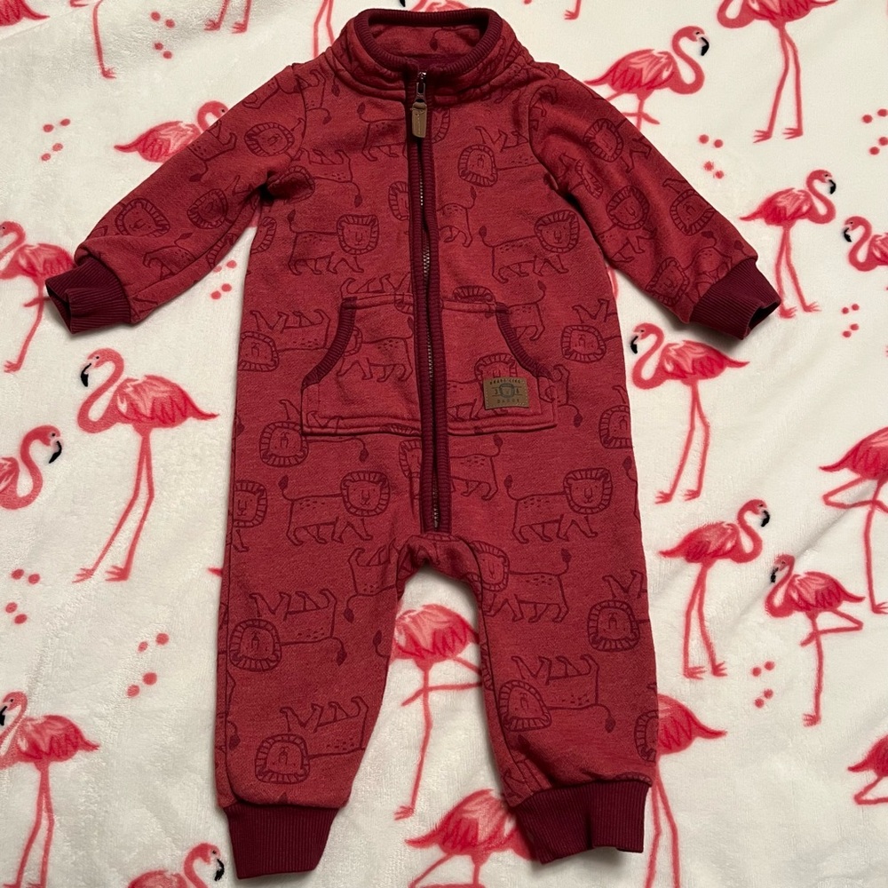 •Carter’s• Little Lion Fleece Jumpsuit - Size 9 Months - Picture 1 of 8